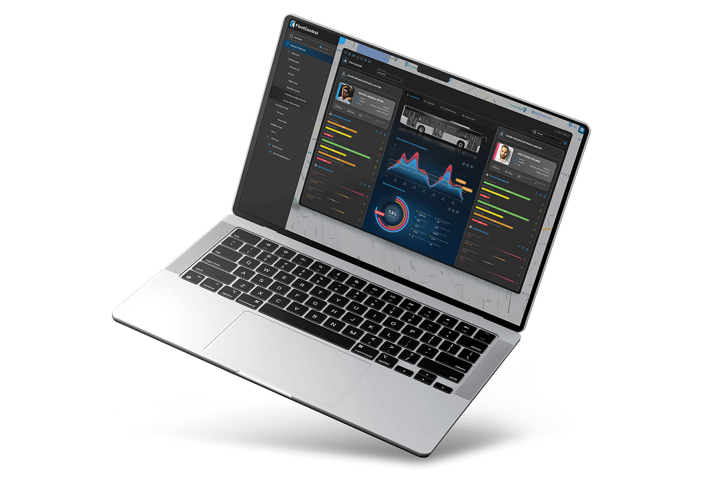 Laptop mit der FleetControl-Oberfläche